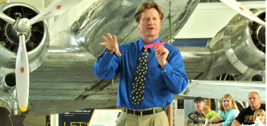 As the Paper Airplane Guy, he is also an author and keynote speaker with more than 30 years of experience.