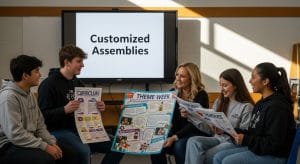 Can assemblies be customized to fit our school’s curriculum or theme week?