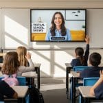 virtual school shows classroom