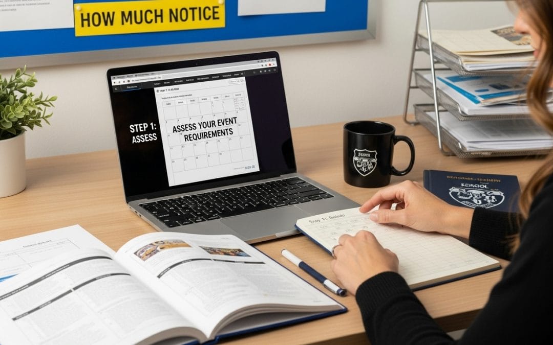 school event booking process