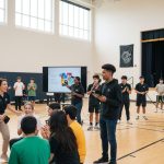 interactive school assembly, student engagement, teamwork