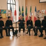 diverse school assembly