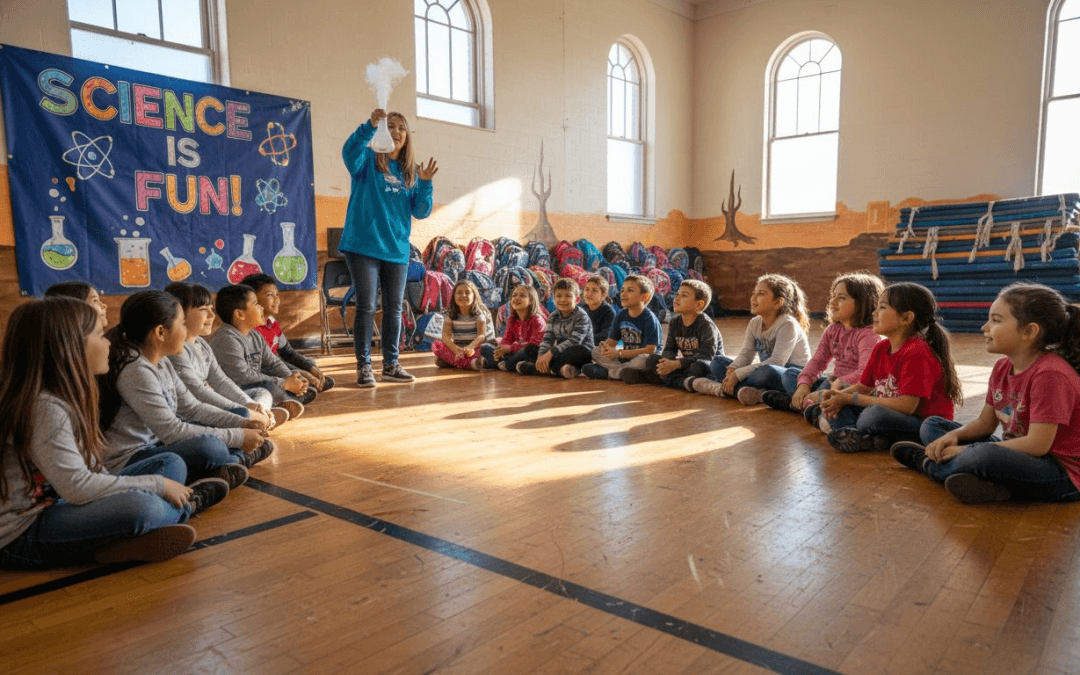 Phoenix elementary students at lively school assembly