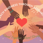 anti bullying graphic with hands reaching toward a heart
